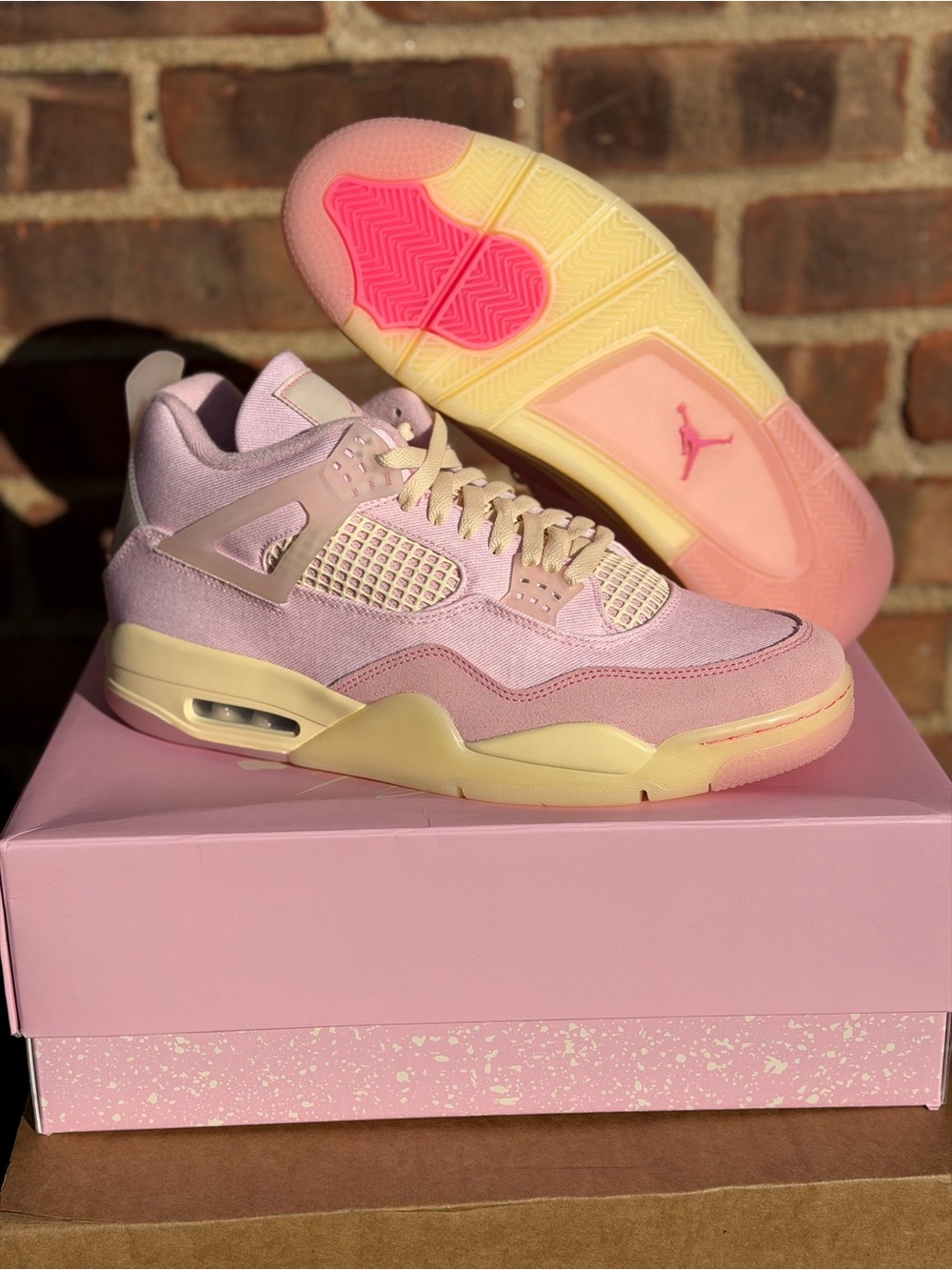 Air jordan retro 4 pearl pink and iced out carmine size 12.5 - Picture 13 of 15